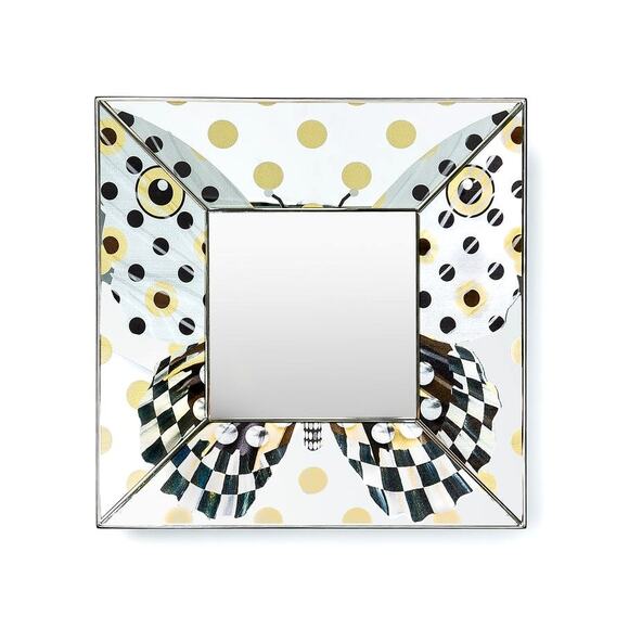 Mackenzie-Childs Spot On Square Wall Mirror New in Box - Picture 1 of 5